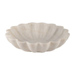 Sagebrook Home 17599 Marble, 12"D Shel Shaped Bowl, White