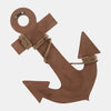 Sagebrook Home 17613 Wood, 21" Anchor Wall Decor, Multi