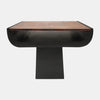 Sagebrook Home 17624 Wood, 22"x19" Modern Side Table, Black/Dark Brown