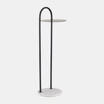 Sagebrook Home 17630 Metal/Marble, 8"x28" Drink Table, Black/White