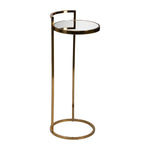 Sagebrook Home 17633 Metal, 10"x26" Drink Table With Mirror Top, Gold