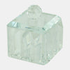 Sagebrook Home 17640 Glass, 4"D Ridged Trinket Box, Clear