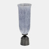 Sagebrook Home 17713-02 20", Glass Vase With Meta Base, Blue