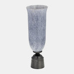Sagebrook Home 17713-02 20", Glass Vase With Meta Base, Blue