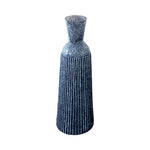 Sagebrook Home 17714-01 16", Grooved Glass Vase, Blue