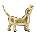 Sagebrook Home 17724 8" Metal, Deco Howling Dog, Gold