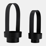 Sagebrook Home 17725-01 14/16", Meta Lantern, Set of 2, Black