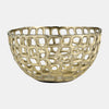 Sagebrook Home 17738 Metal, S/3, 9/10/12" Pierced Bowls, Gold