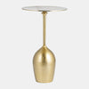 Sagebrook Home 17739 Metal, 13X22", Ova Base Side Table, Gold Kd