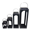 Sagebrook Home 17742 11/16/23/29" Meta Open Lantern, Set of 4, Black