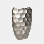 Sagebrook Home 17756-01 Metal, 20" Honeycomb Vase, Siver
