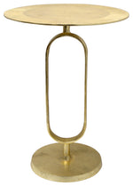 Sagebrook Home 17769 Metal, 16"x21" Side Table, Champagne, Kd