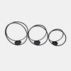 Sagebrook Home 17776-01 Metal, 12/14/16", Double Ring Candle Holder, Set of 3