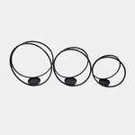 Sagebrook Home 17776-01 Metal, 12/14/16", Double Ring Candle Holder, Set of 3