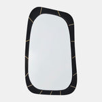 Sagebrook Home 17810 Resin, 36"X21", Brass Inlay Mirror, Black