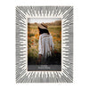 Sagebrook Home 17839-02 Resin, 4"X6" Burst Lines Photo Frame, Black/White