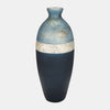 Sagebrook Home 17846-02 Glass, 18" Tri-Colored Glittered Vase, Multi