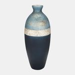 Sagebrook Home 17846-02 Glass, 18" Tri-Colored Glittered Vase, Multi