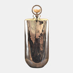 Sagebrook Home 17857-02 Glass, 19" Metallic Bottle With Stone Top, Silver