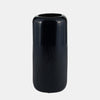 Sagebrook Home 17867-07 Ceramic, 12" Grooved Vase, Navy Blue
