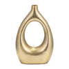 Sagebrook Home 17946 Meta 14" Open Cut Vase, Gold