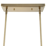 Uttermost 21392 Mistie 8 Light Linear Chandelier Antique Brass with Etched Glass