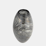 Sagebrook Home 17980-01 Glass, 13" Swir Vase, Black