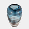 Sagebrook Home 17981-01 Glass, 9" Swir Vase, Blue