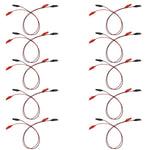 Alligator Connector Cords (20 Pack) – 18" 18-Gauge Alligator Clip Leads, 10 Red + 10 Black by GSC International Inc.