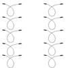 18 Inch Black Alligator Clip Connector Cords (10 Pack)