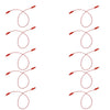 18 Inch Red Alligator Clip Connector Cords (10 Pack)