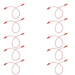 Alligator Connector Cords (Pack of 10) – 18" 18-Gauge Red Alligator Clip Leads by GSC International Inc.