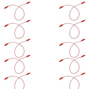 Alligator-to-Alligator Test Leads – 18 Gauge Red (Set of 10)