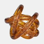 Sagebrook Home 18010-04 Glass, 4" Knot Amber