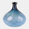 Sagebrook Home 18013-01 Glass, 13" Dimple Vase Blue