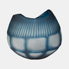 Sagebrook Home 18014-02 Glass, 9" Carved Bowl Blue