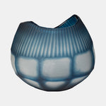 Sagebrook Home 18014-02 Glass, 9" Carved Bowl Blue