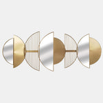 Sagebrook Home 18071-01 Metal, 36" Half Circle Mirrored Wall Decor, Gold
