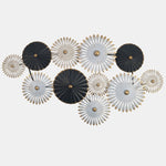 Sagebrook Home 18086 Metal, 36" Flower Cut-Out Wall Decor, Navy/White