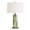 Uttermost Moorea Green Marble Table Lamp – Antique Brass Accents

