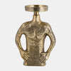 Sagebrook Home 18182-01 Metal, 9" Hands On Hip Pillar Candleholder, Gold