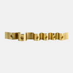 Sagebrook Home 18195-02 Metal, 20" Ribbon 6-Taper Candle Holder, Gold
