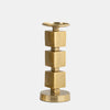 Sagebrook Home 18210-01 Metal, 12" Stacked Cubes Candleholder, Gold