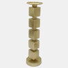Sagebrook Home 18210-02 Metal, 18" Stacked Cubes Candleholder, Gold