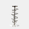 Sagebrook Home 18211-01 Metal, 12" Ring Toss On Acrylic Candleholder, Gunm