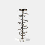 Sagebrook Home 18211-01 Metal, 12" Ring Toss On Acrylic Candleholder, Gunm