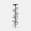 Sagebrook Home 18211-02 Metal, 15" Ring Toss On Acrylic Candleholder, Gunm