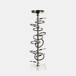 Sagebrook Home 18211-02 Metal, 15" Ring Toss On Acrylic Candleholder, Gunm