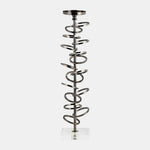 Sagebrook Home 18211-03 Metal, 18" Ring Toss On Acrylic Candleholder, Gunm