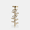 Sagebrook Home 18211-04 Metal, 12" Ring Toss On Acrylic Candleholder, Gold